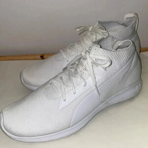 Puma Mens Vigor Evoknit FS White Running Shoes Sneakers